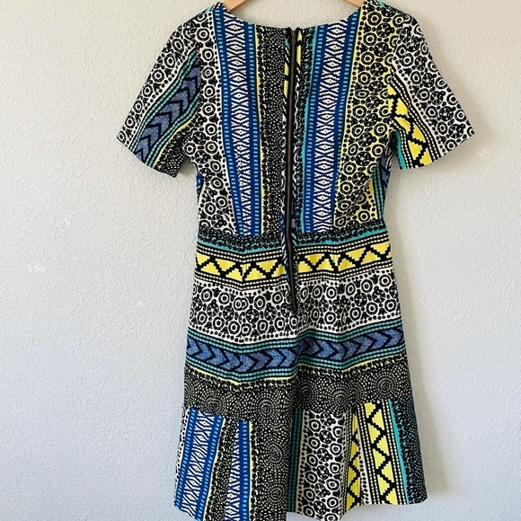 Tracy Reese Plenty Tribal Print Fit & Flare Dress size 8 - Picture 2 of 7